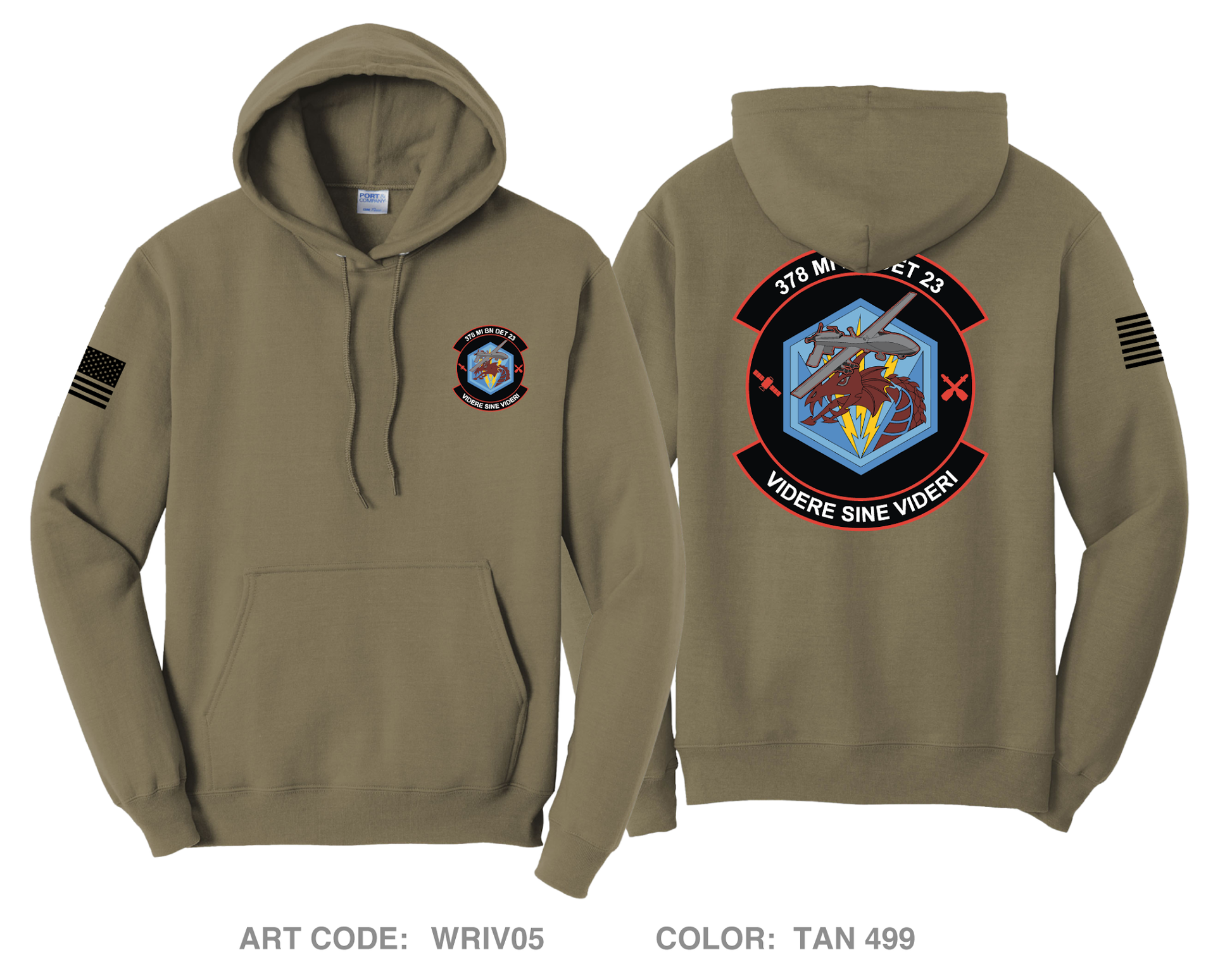 378th MI Comfort Unisex Hooded Sweatshirt - WRIV05