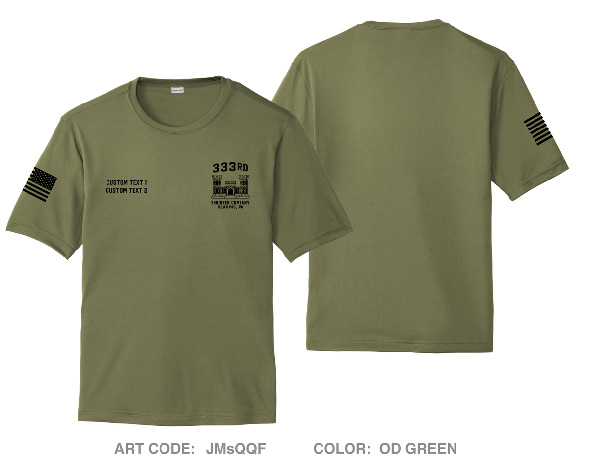 CUSTOM 333rd ENG CO Hi-Tech Performance Unisex SS Tee - JMsQQF