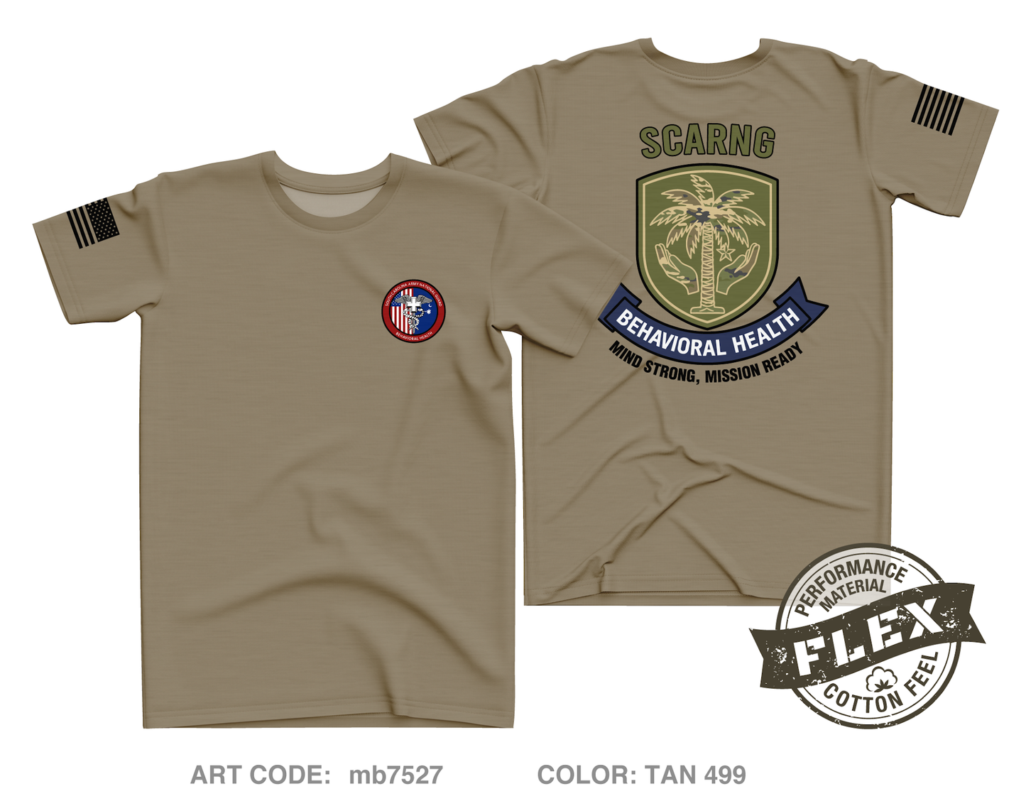 South Carolina Army National Guard (SCARNG) Behavioral Health Section Core Men's SS Flex Performance Tee - mb7527