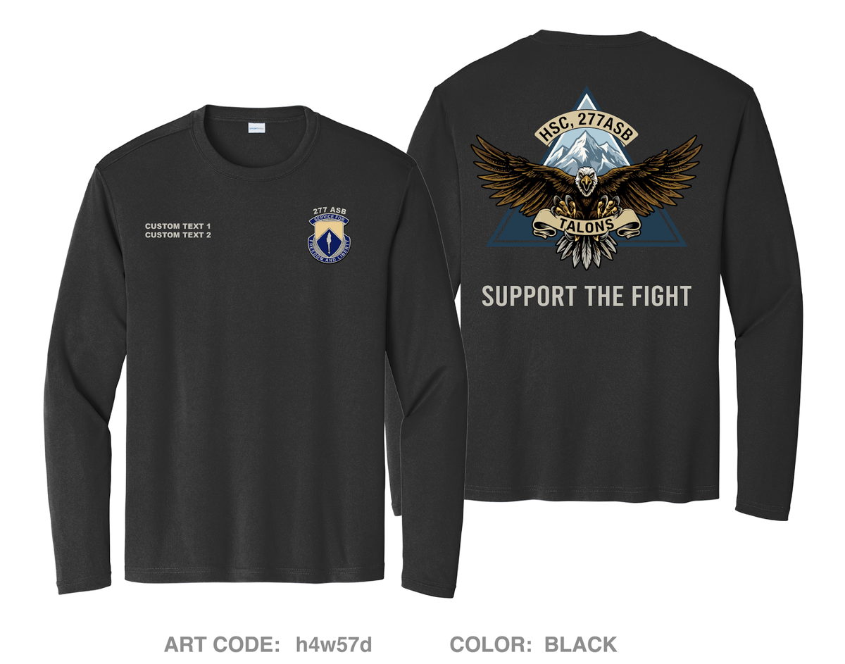 CUSTOM 2-77 ASB, HSC Hi-Tech Performance Unisex LS Tee - h4w57d