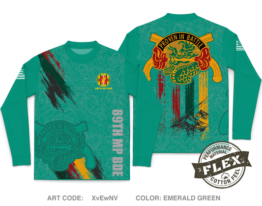 89th MP BDE Core Men's LS Flex Performance Tee - XvEwNV
