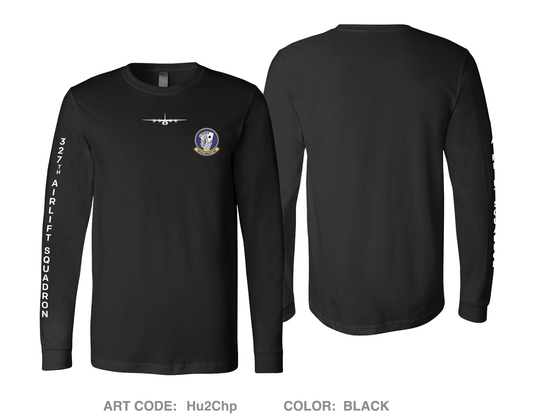 327th Airlift Squadron Comfort Unisex Cotton LS Tee - Hu2Chp