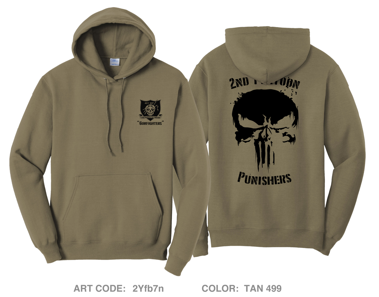 2nd Platoon Punishers Comfort Unisex Hooded Sweatshirt - 2Yfb7n