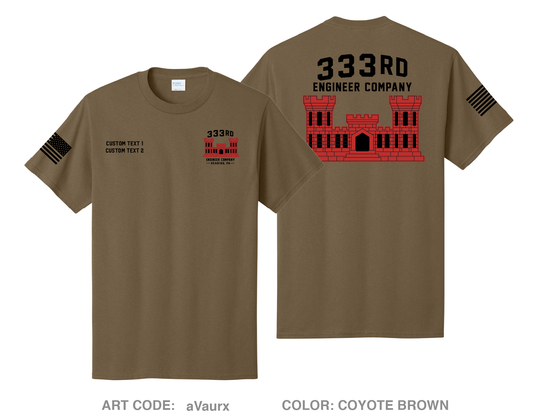 CUSTOM 333RD ENG COMPANY ECC Comfort Unisex Cotton SS Tee - aVaurx