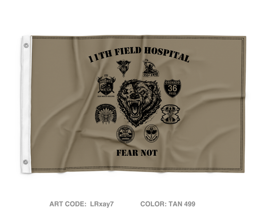 11th Field Hospital Wall Flag - LRxay7