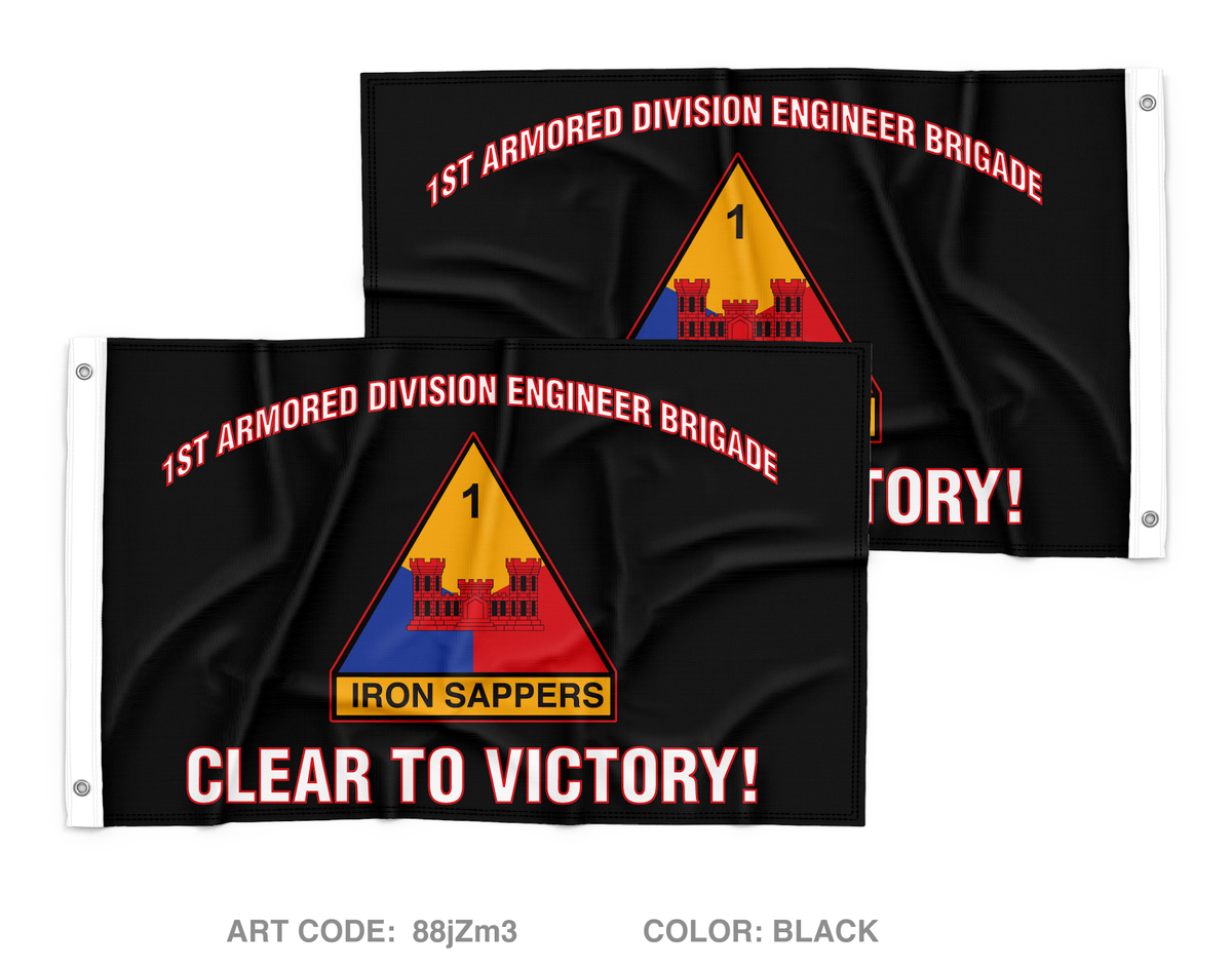 1AD EN BDE Double-Sided Flag - 88jZm3