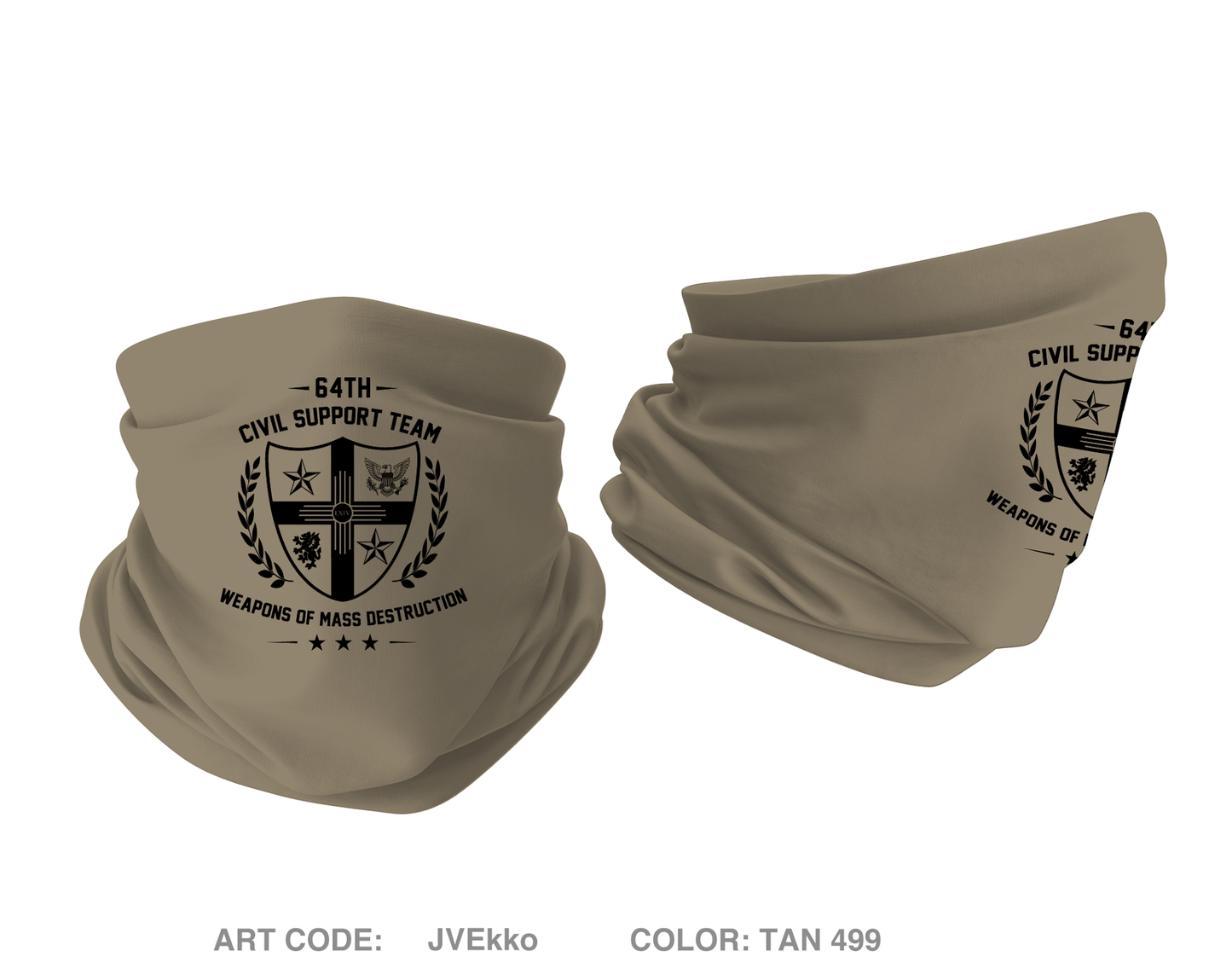 64th Weapons of Mass Destruction - Civil Support Team Fundraising Collection Gaiter - JVEkko