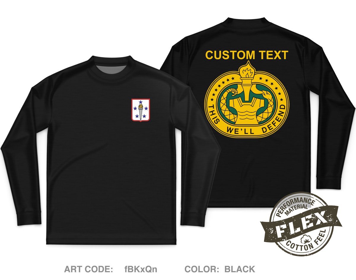 CUSTOM Bravo Company, 16th OD Core Men's LS Flex Performance Tee - fBKxQn