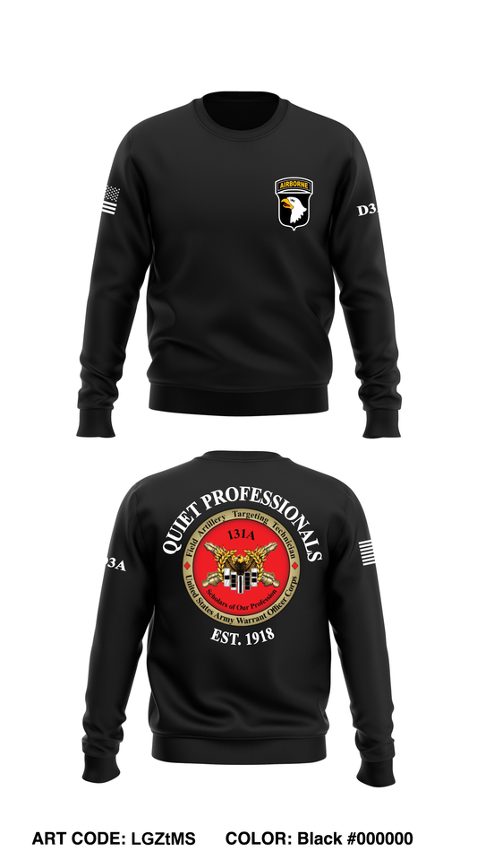 101ST ABDV (AASLT), 131A Targeting Technicians  Core Men's Crewneck Performance Sweatshirt - LGZtMS