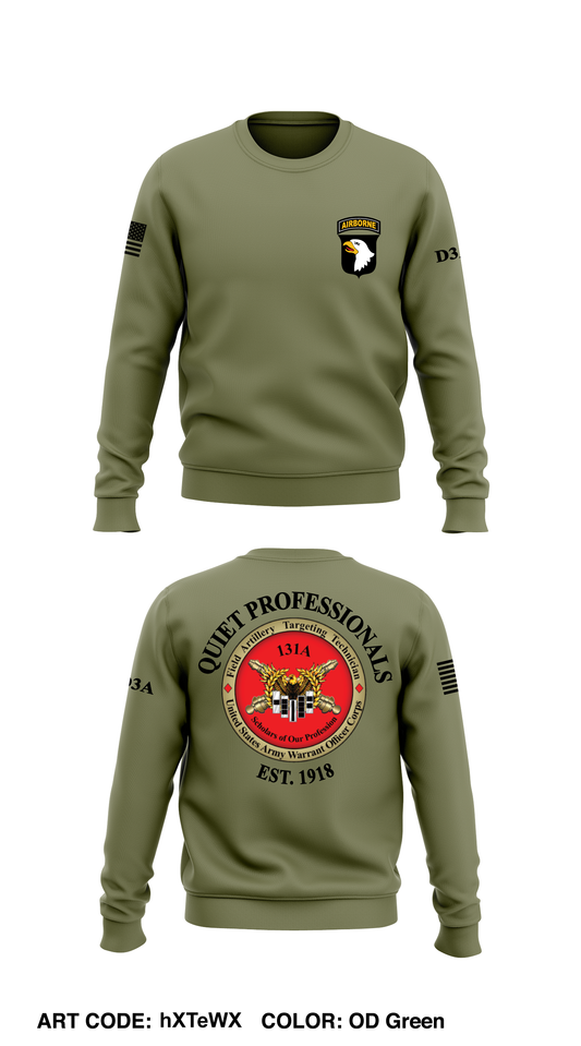 101ST ABDV (AASLT), 131A Targeting Technicians  Core Men's Crewneck Performance Sweatshirt - hXTeWX