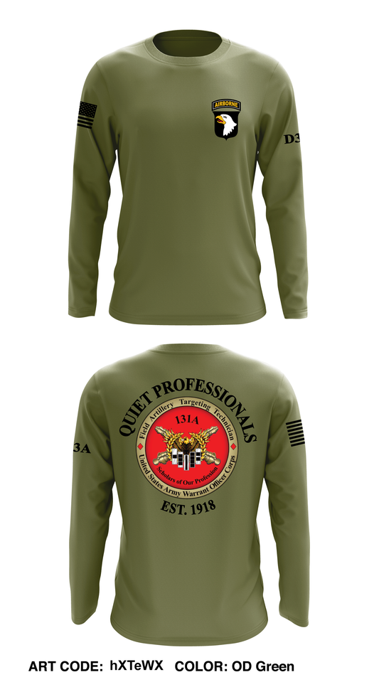 101ST ABDV (AASLT), 131A Targeting Technicians Core Men's LS Performance Tee - hXTeWX