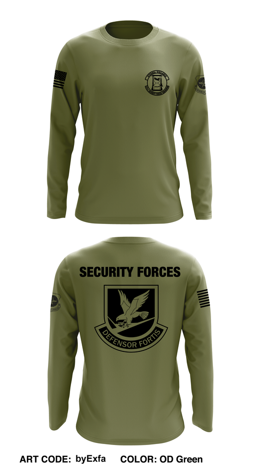 101 Security Forces Squadron Core Men's LS Performance Tee - byExfa