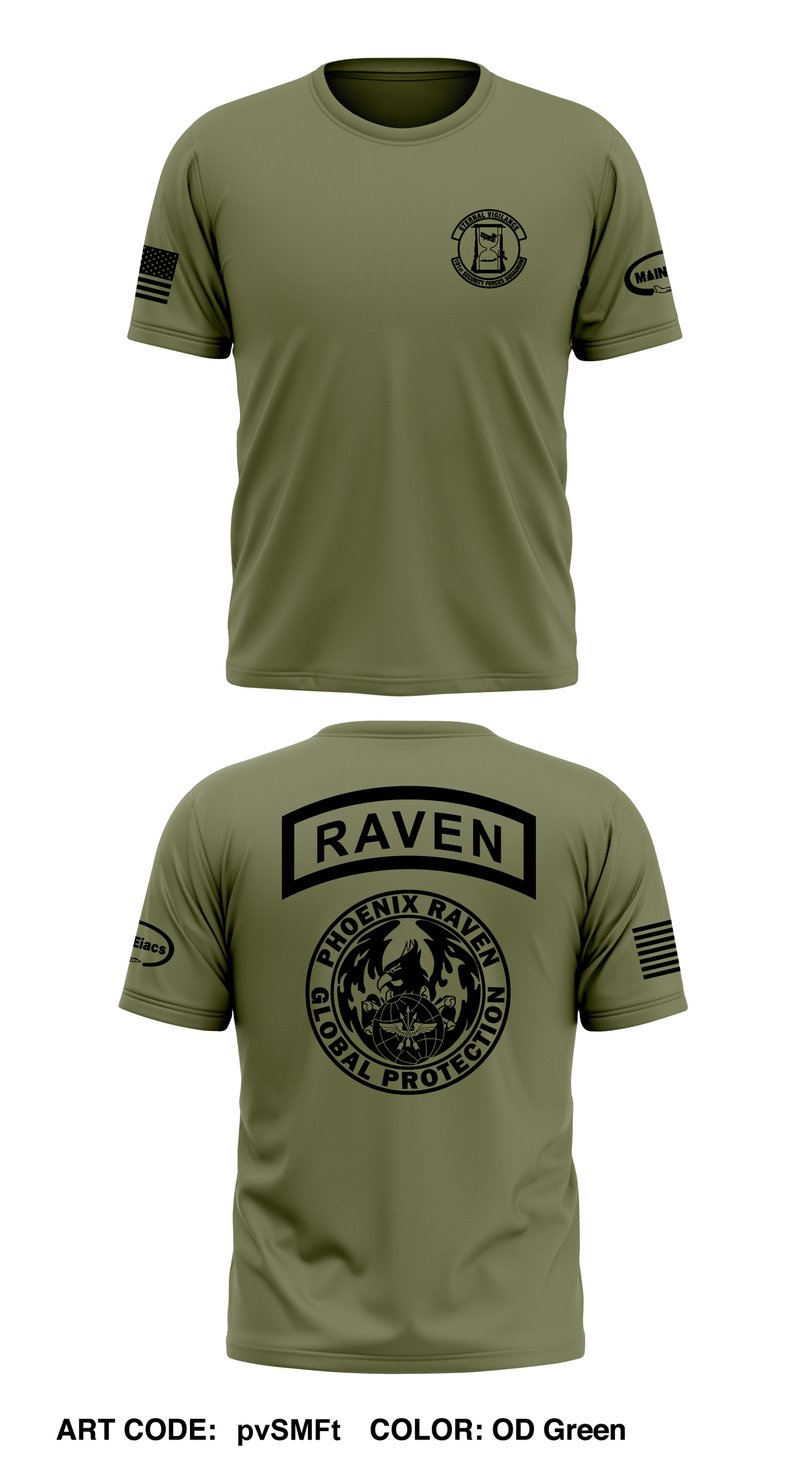 101 Security Forces Squadron Core Men's SS Performance Tee - pvSMFt