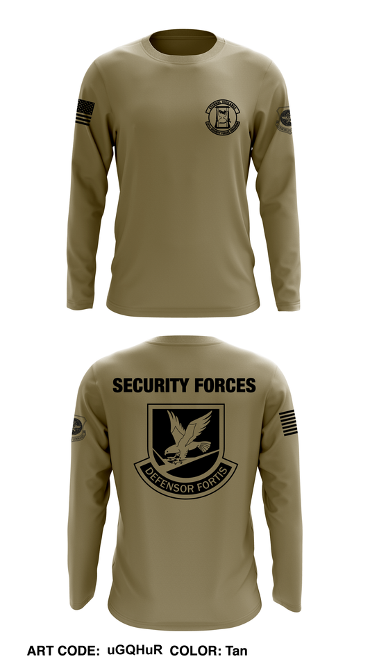 101 Security Forces Squadron Core Men's LS Performance Tee - uGQHuR