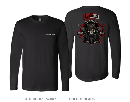 CUSTOM RECON 4-70AR Comfort Unisex Cotton LS Tee - rws8zh