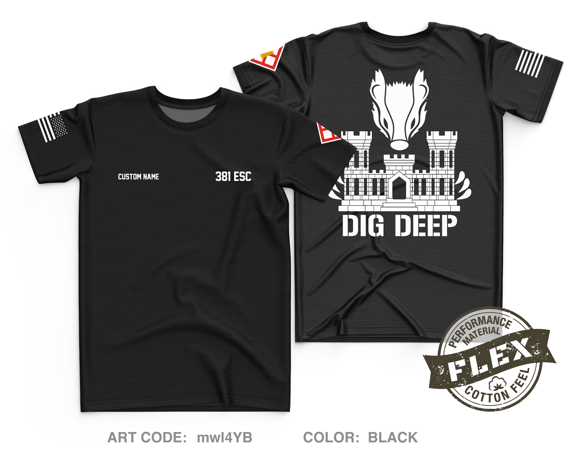 CUSTOM 381 ESC Core Men's SS Flex Performance Tee - mwl4YB