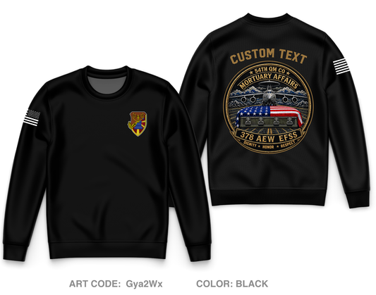 CUSTOM 54th/378th MA Core Men's Crewneck Performance Sweatshirt - Gya2Wx