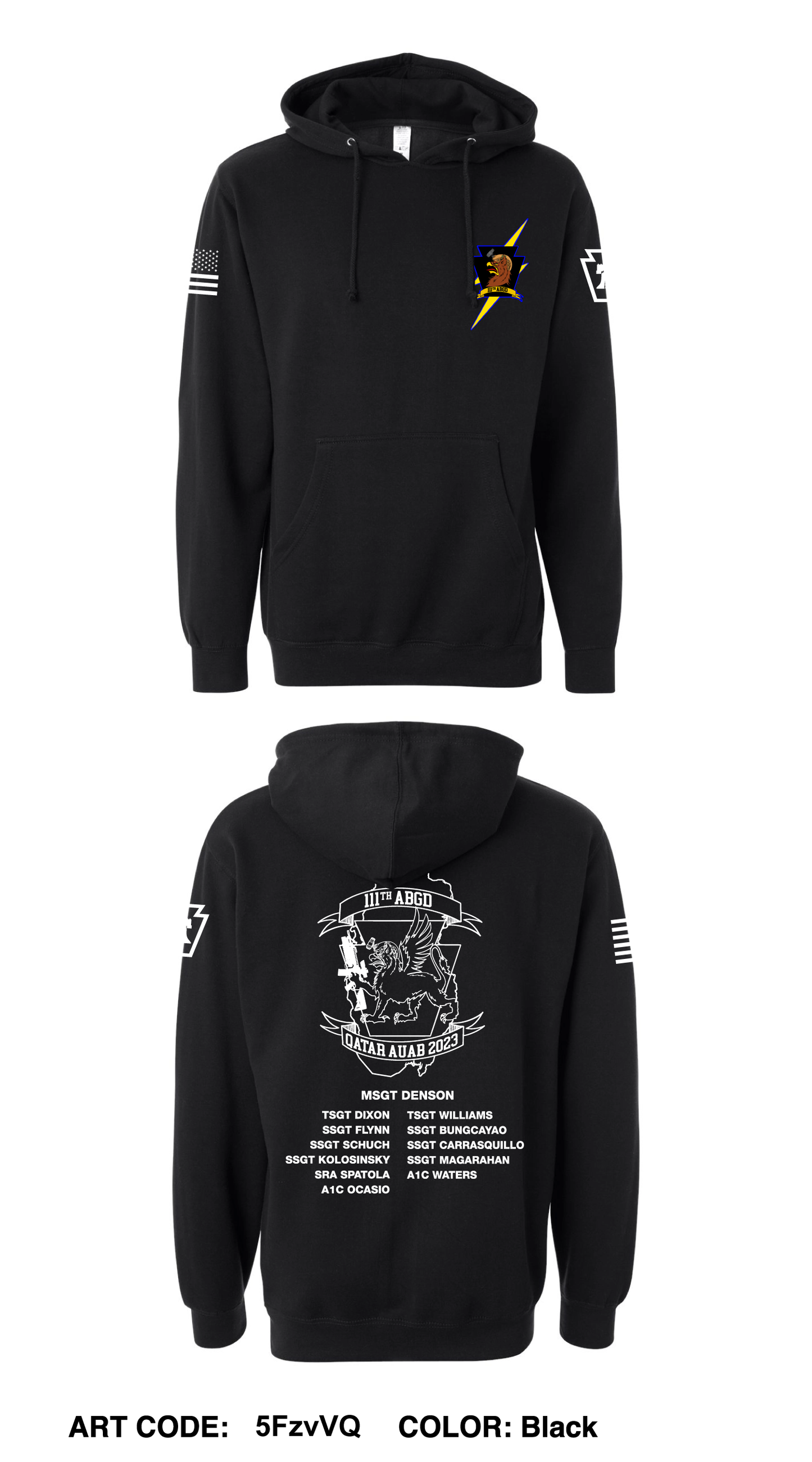 111th Security Forces Comfort Unisex Hooded Sweatshirt - 5FzvVQ