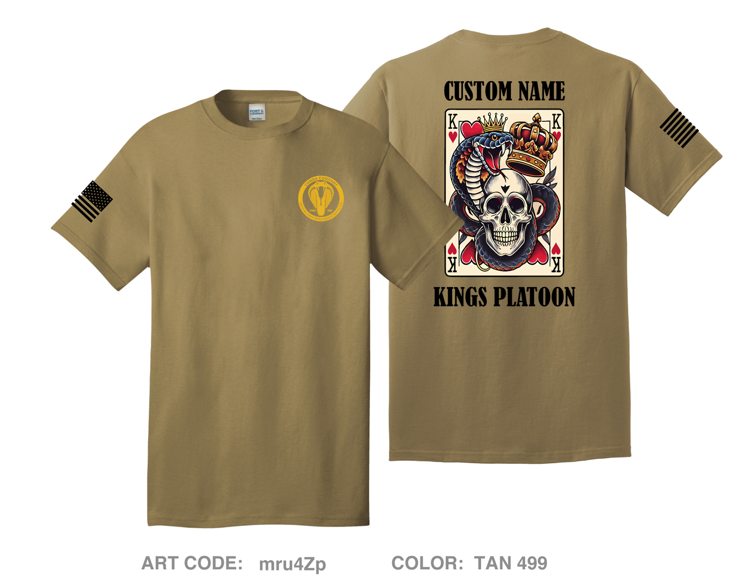 CUSTOM Kings Platoon Charlie Company 305th MI BN Comfort Unisex Cotton SS Tee - mru4Zp