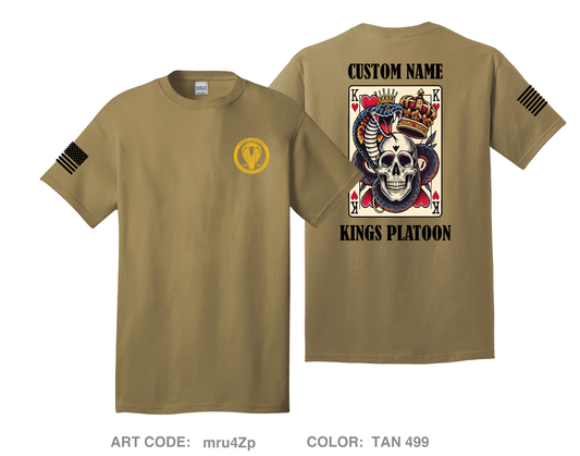 CUSTOM Kings Platoon Charlie Company 305th MI BN Comfort Unisex Cotton SS Tee - mru4Zp