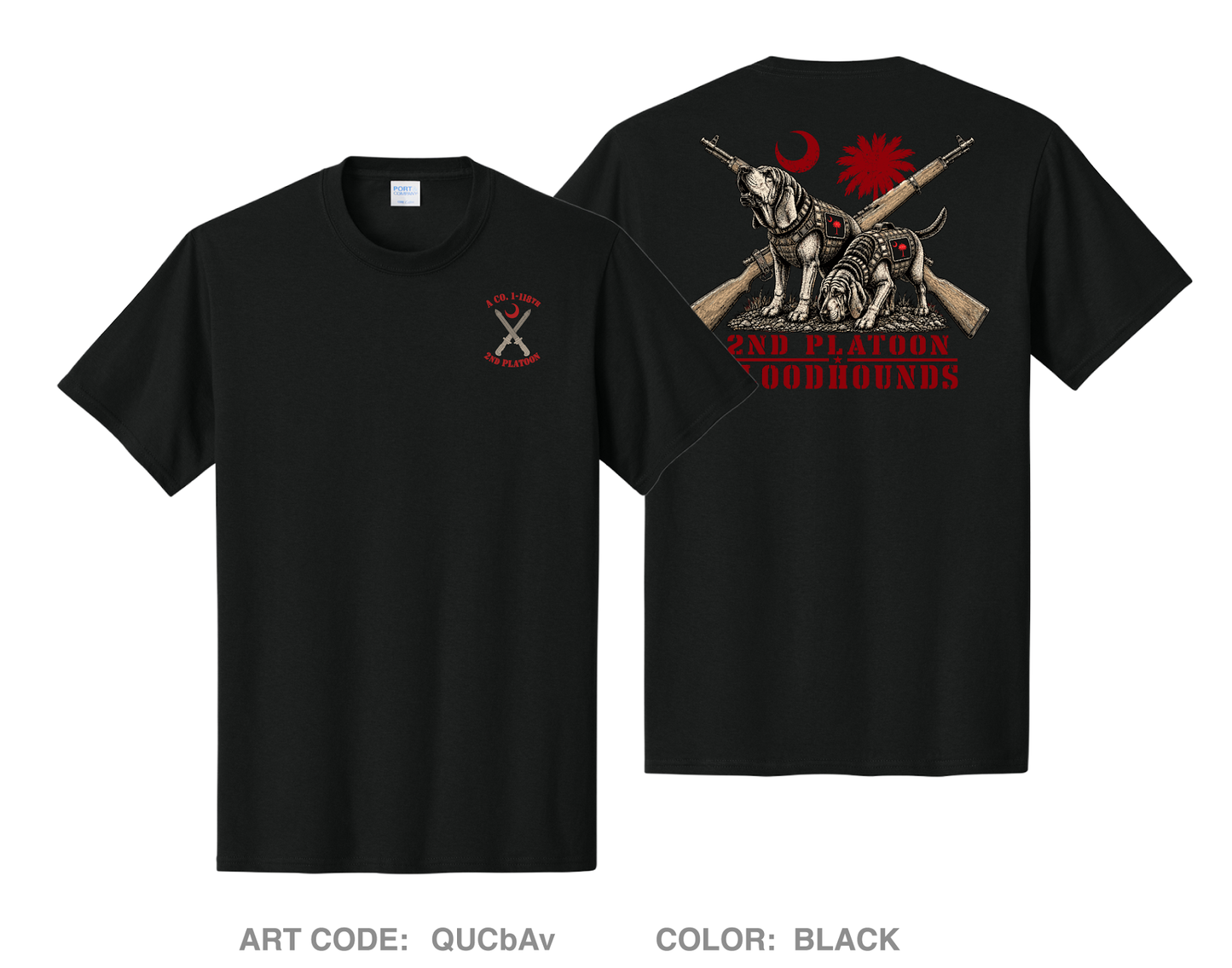 A Co 1-118th 2nd Platoon Comfort Unisex Cotton SS Tee - QUCbAv