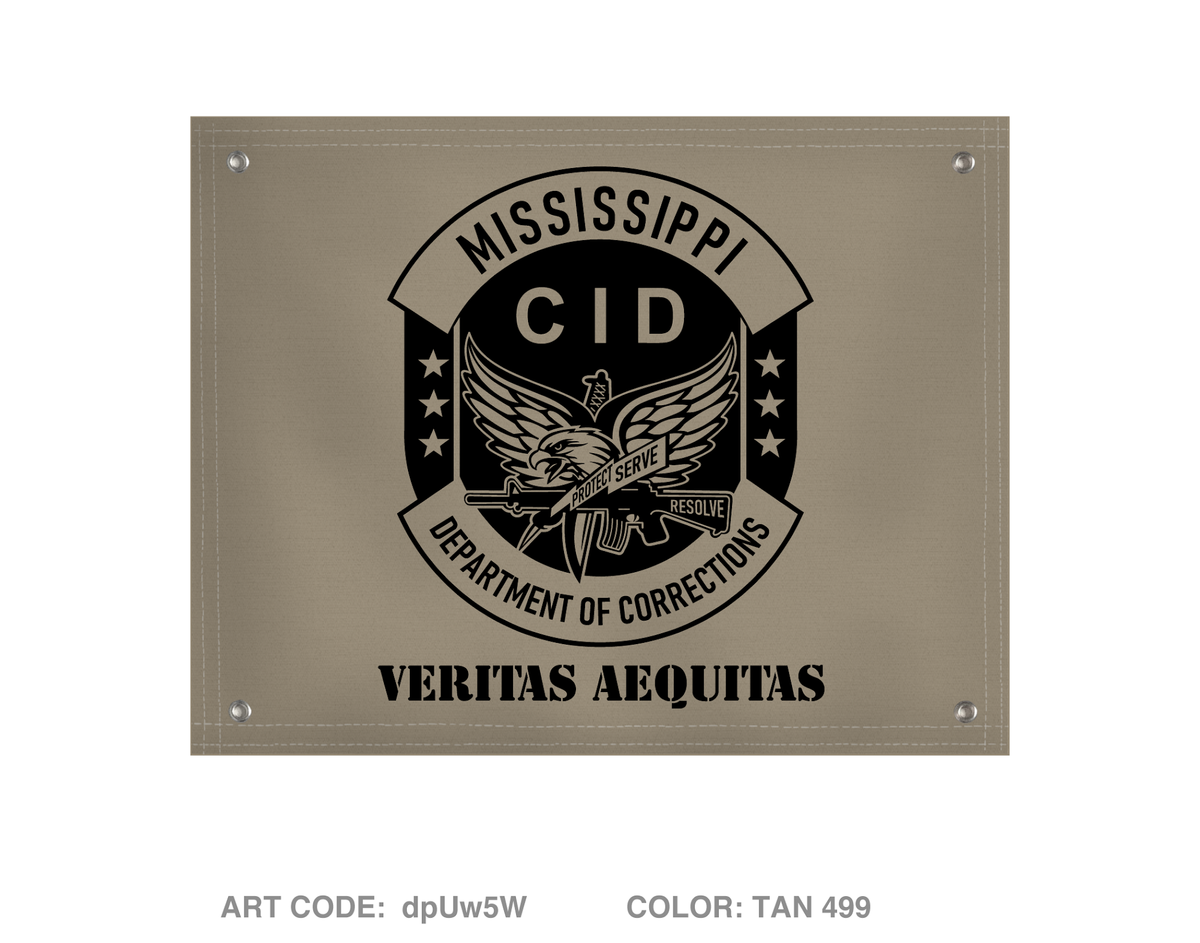 Mississippi Department of Corrections CID Banner Flag - dpUw5W