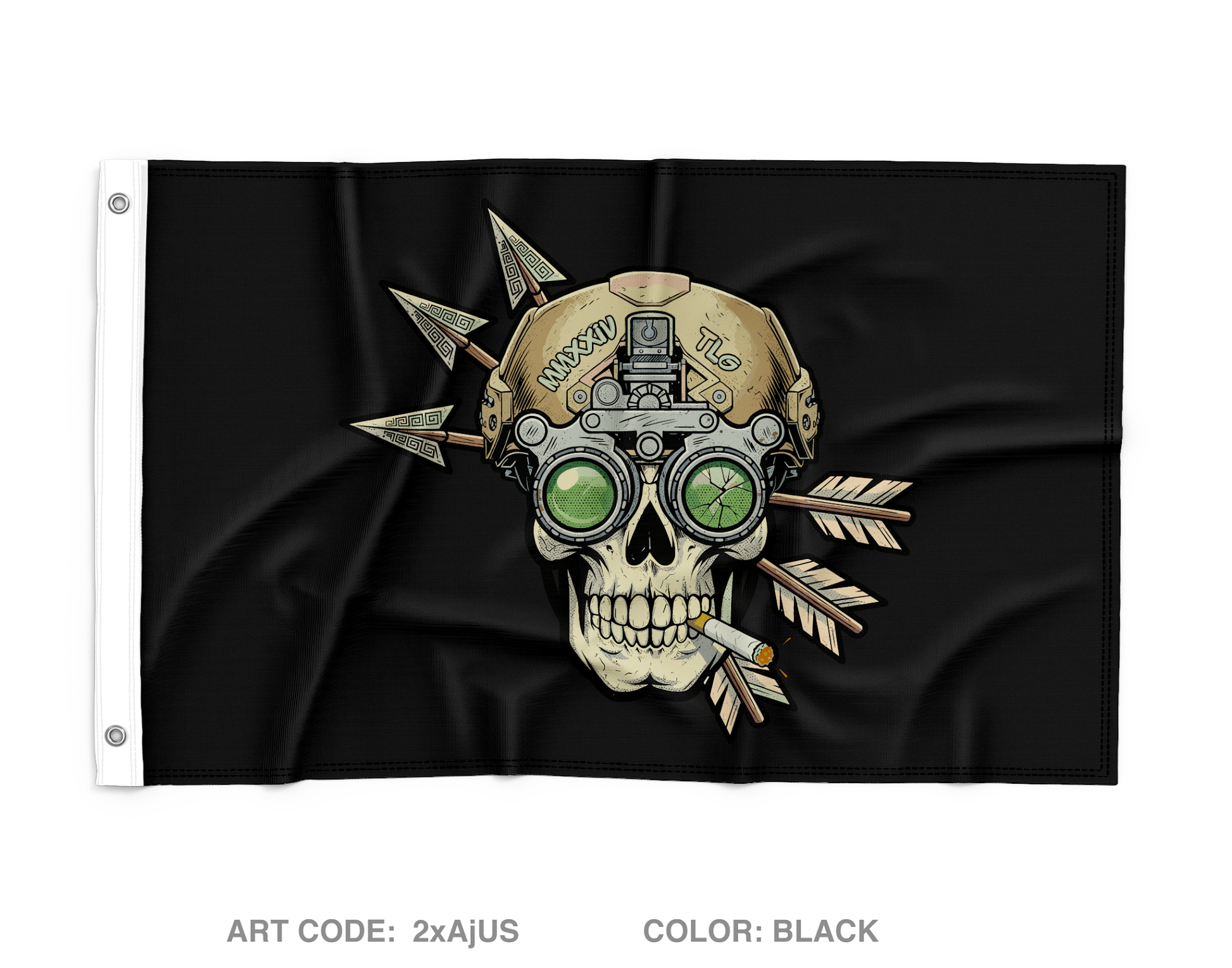 Trench line gear Wall Flag - 2xAjUS