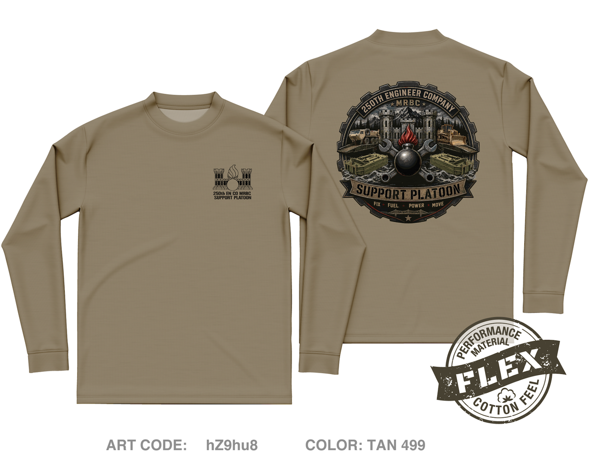 250th EN CO MRBC SUPPORT PLATOON Core Men's LS Flex Performance Tee - hZ9hu8