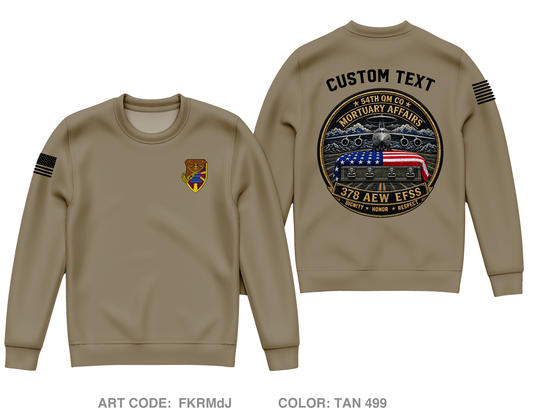CUSTOM 54th/378th MA Core Men's Crewneck Performance Sweatshirt - FKRMdJ