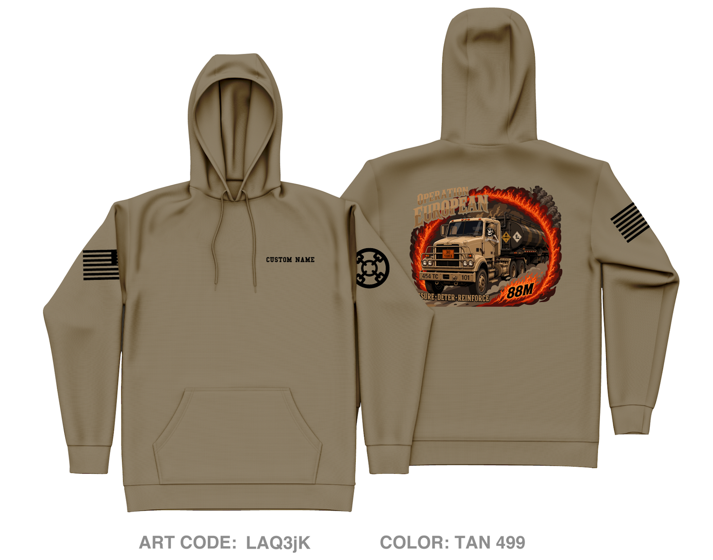 CUSTOM 454th TC CO Core Men's Hooded Performance Sweatshirt - LAQ3jK