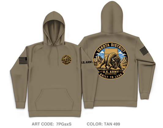 DAKOTA DISTRICT ARMY RECRUITING Core Men's Hooded Performance Sweatshirt - 7PGsxS