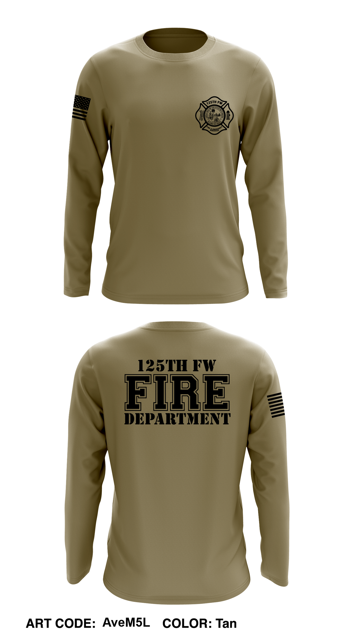 125th Fire & Emergency Services  Store 1 Core Men's LS Performance Tee - AveM5L