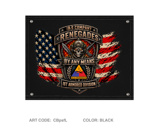 I&S Company, HHBN, 1AD Banner Flag - CBpsfL