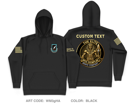 CUSTOM Bravo Company 120th AG Core Men's Hooded Performance Sweatshirt - WM3gHA