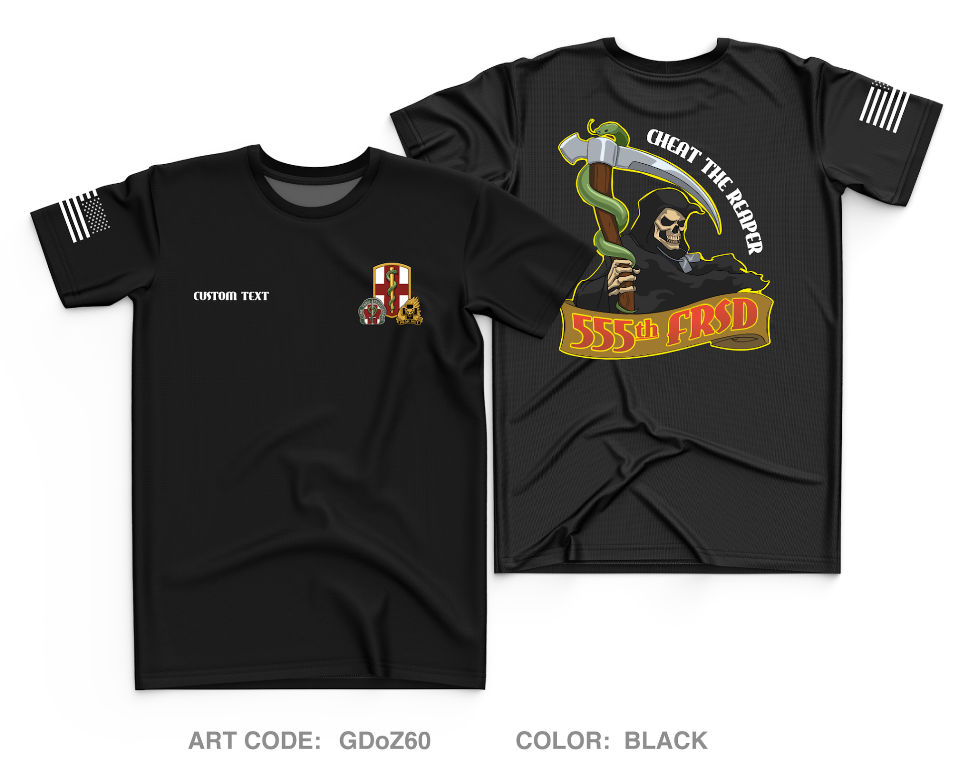 CUSTOM 555th FRSD Core Men's SS Performance Tee - GDoZ60