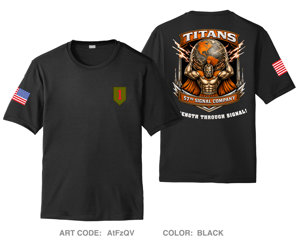 57th Signal Company, 101BSB, 1ABCT, 1ID Fundraising Collection Hi-Tech Performance Unisex SS Tee - AtFzQV