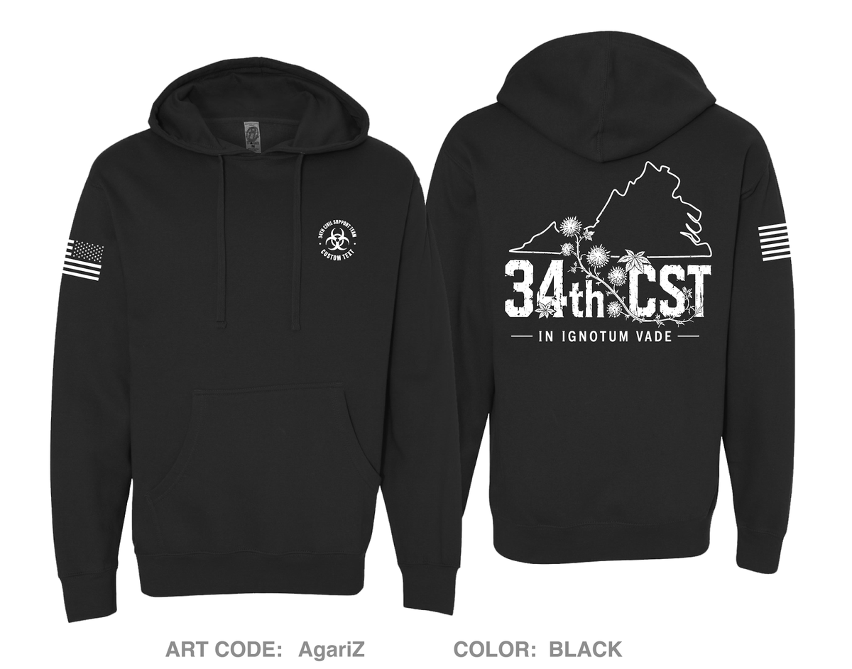 CUSTOM 34th Civil Support Team Comfort Unisex Hooded Sweatshirt - AgariZ