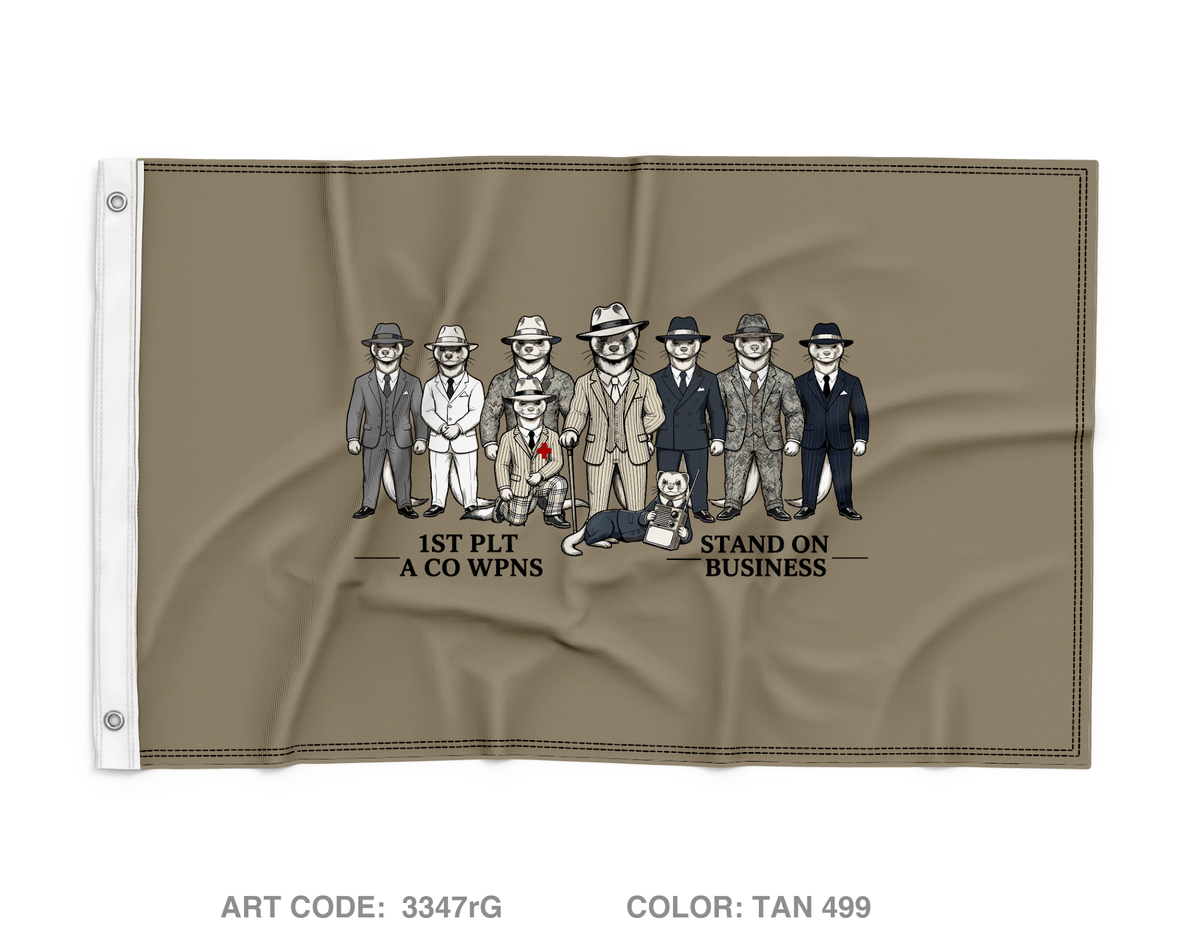 A Co 1st Plt Wpns Wall Flag - 3347rG
