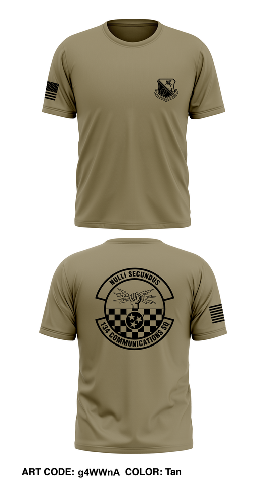 134th Communications Sq Core Men's SS Performance Tee - g4WWnA
