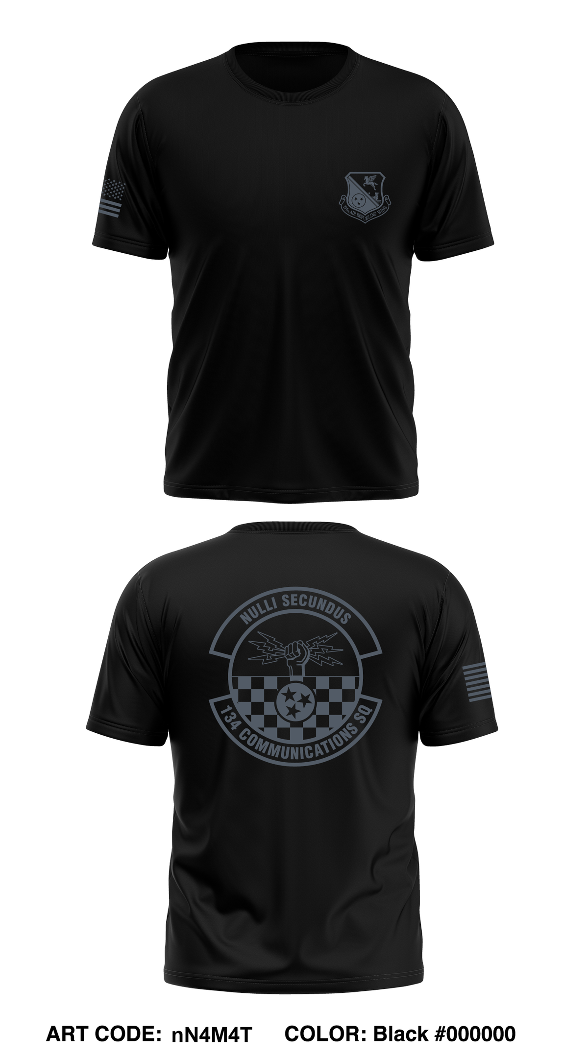 134th Communications Sq Core Men's SS Performance Tee - nN4M4T