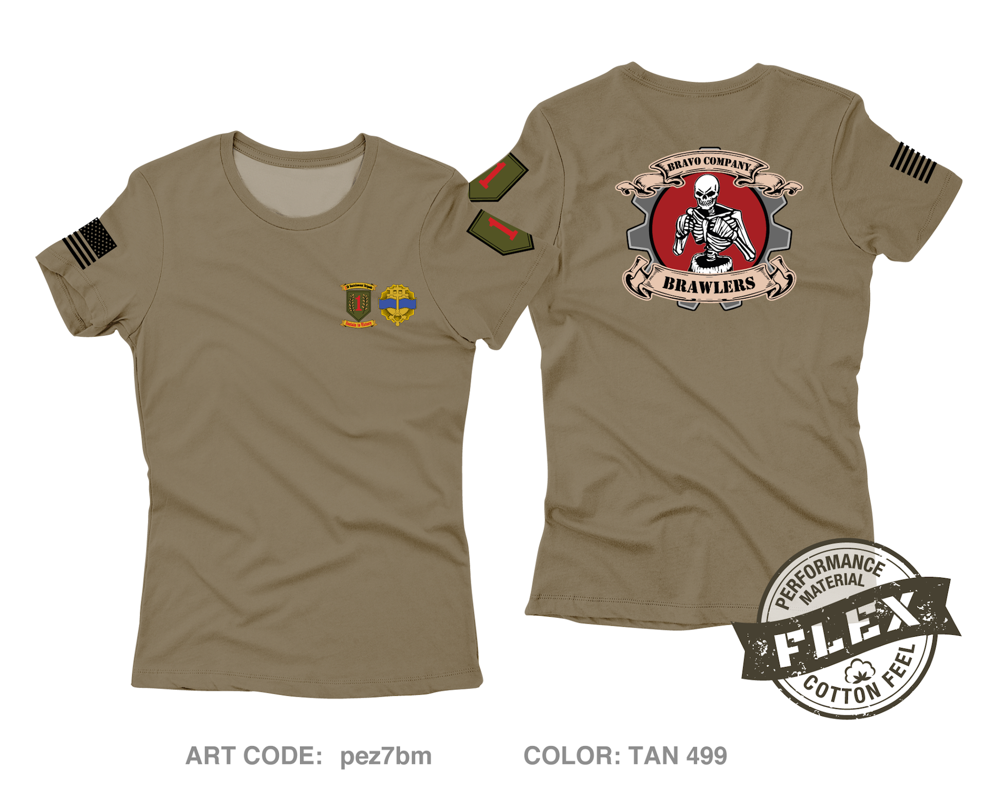 B Co, 541st DSSB, 1 IDSB Core Women's SS Flex Performance Tee - pez7bm