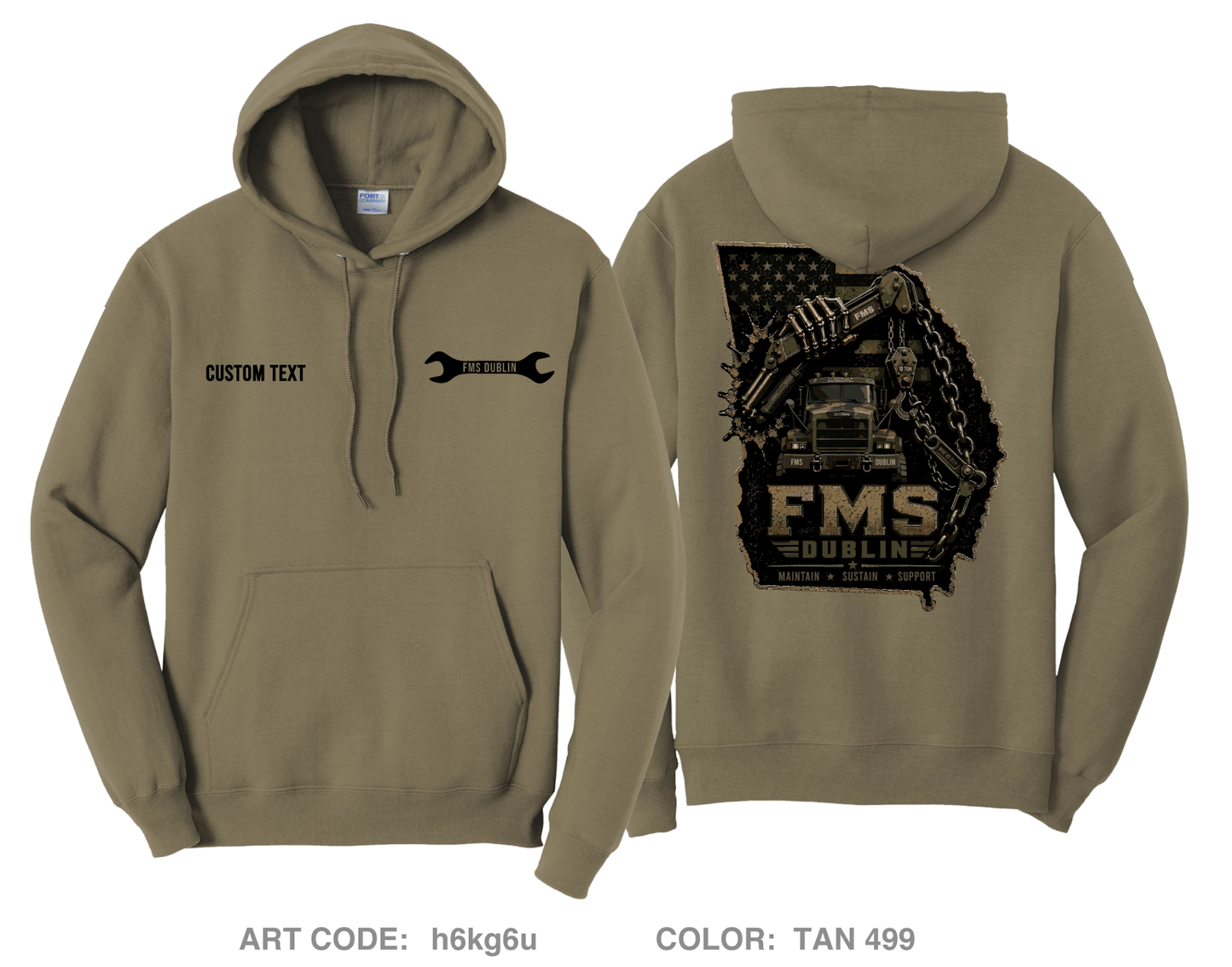 CUSTOM FMS Dublin Fundraising Collection Comfort Unisex Hooded Sweatshirt - h6kg6u