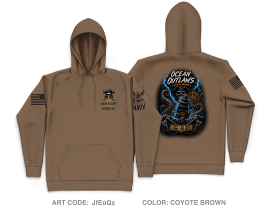 CUSTOM Ocean Outlaws Core Men's Hooded Performance Sweatshirt - JfEoQz