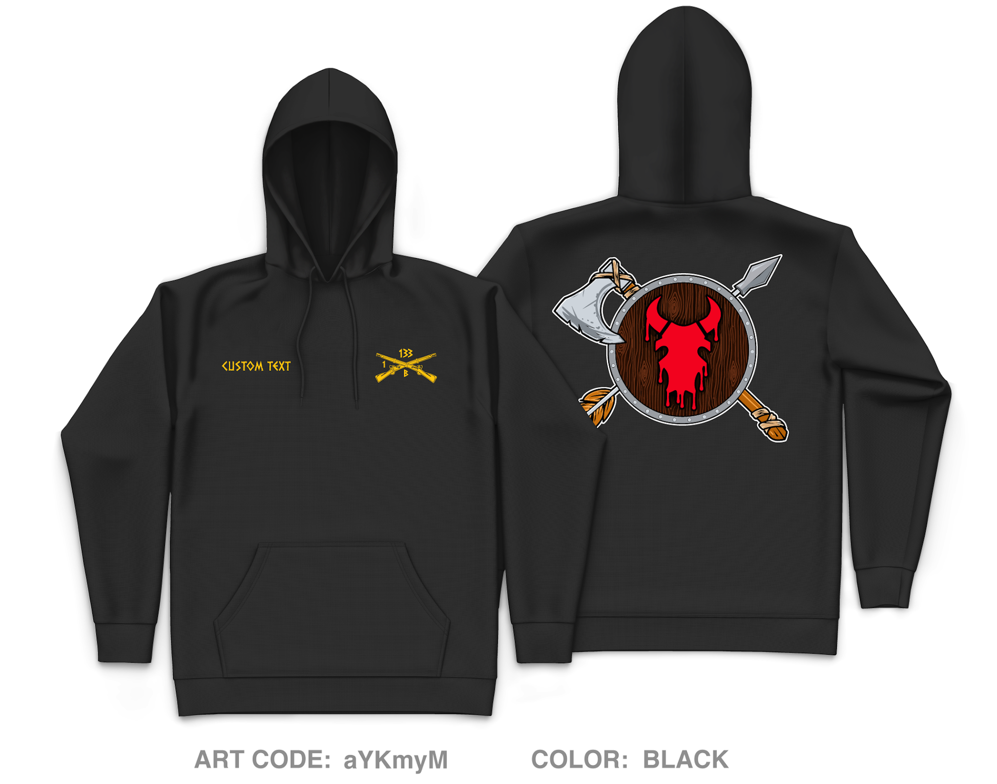 CUSTOM CO B 1-133 IN Core Men's Hooded Performance Sweatshirt - aYKmyM