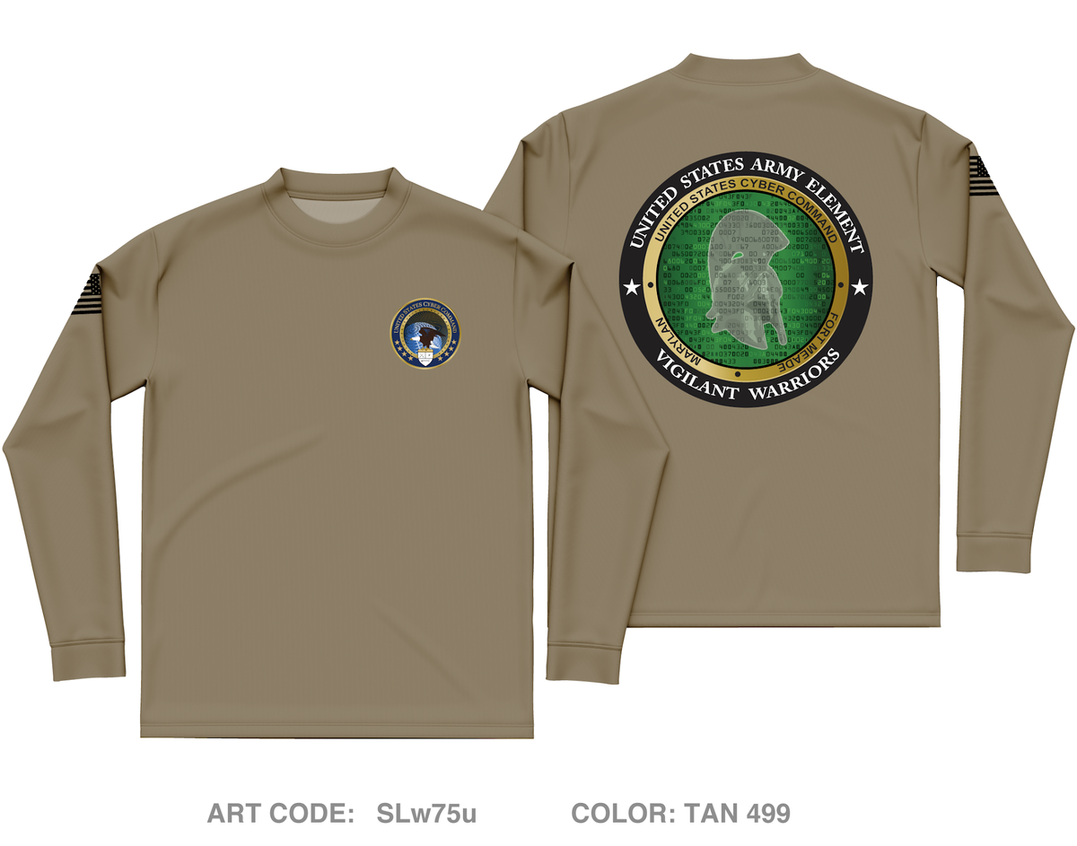 United States Army Element, CYBERCOM Core Men's LS Performance Tee - SLw75u
