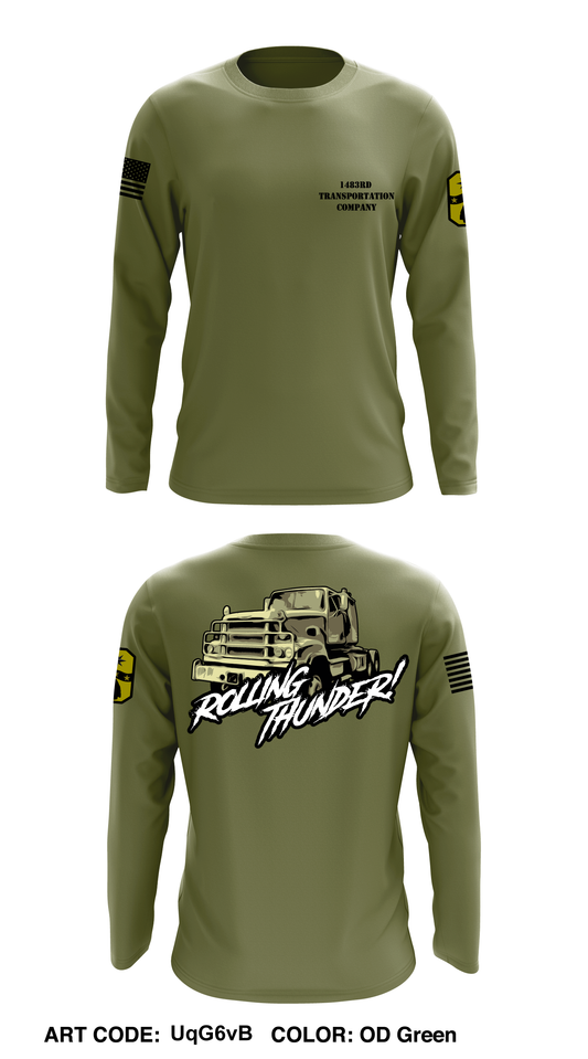 1483rd Transportation Company Core Men's LS Performance Tee - UqG6vB