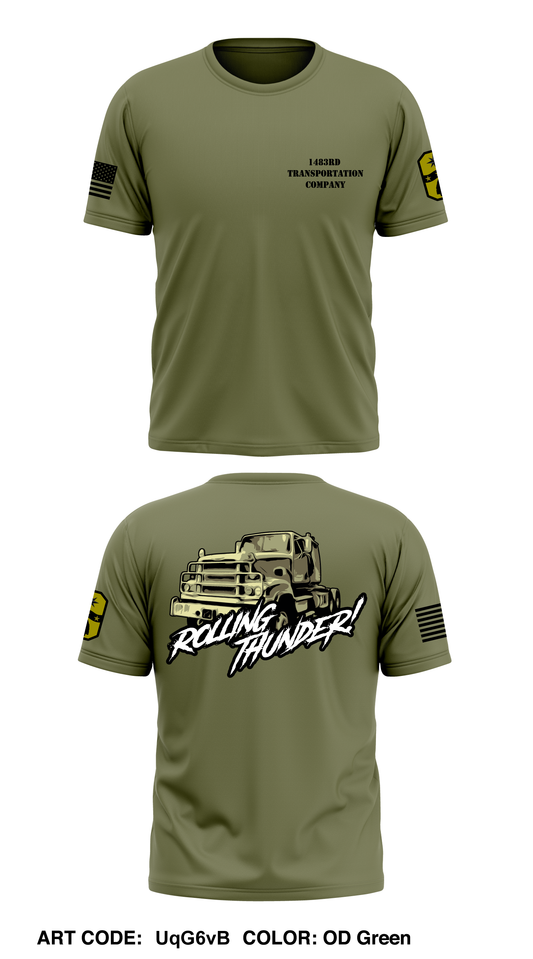 1483rd Transportation Company Core Men's SS Performance Tee - UqG6vB