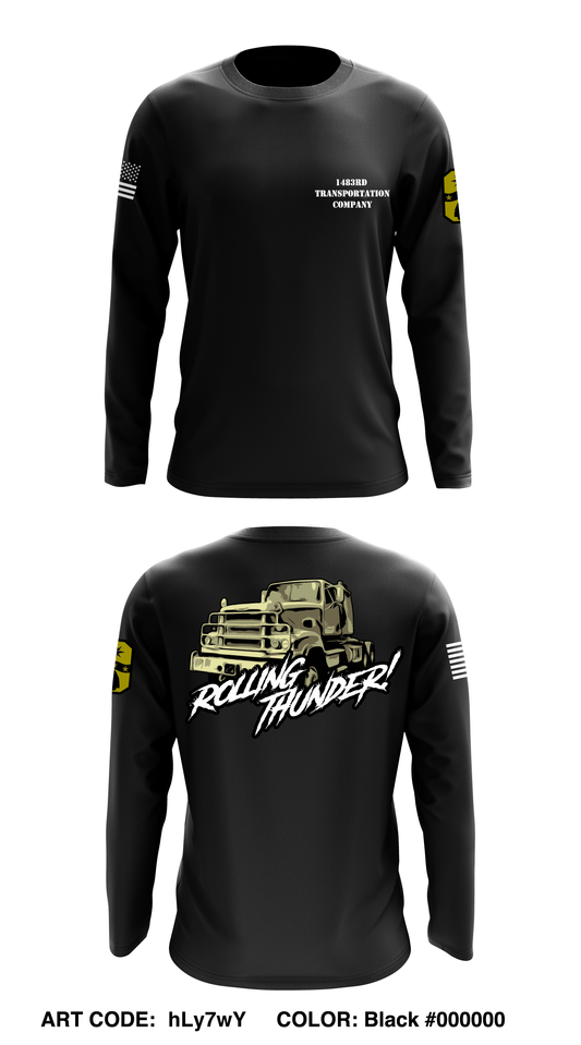 1483rd Transportation Company Core Men's LS Performance Tee - hLy7wY