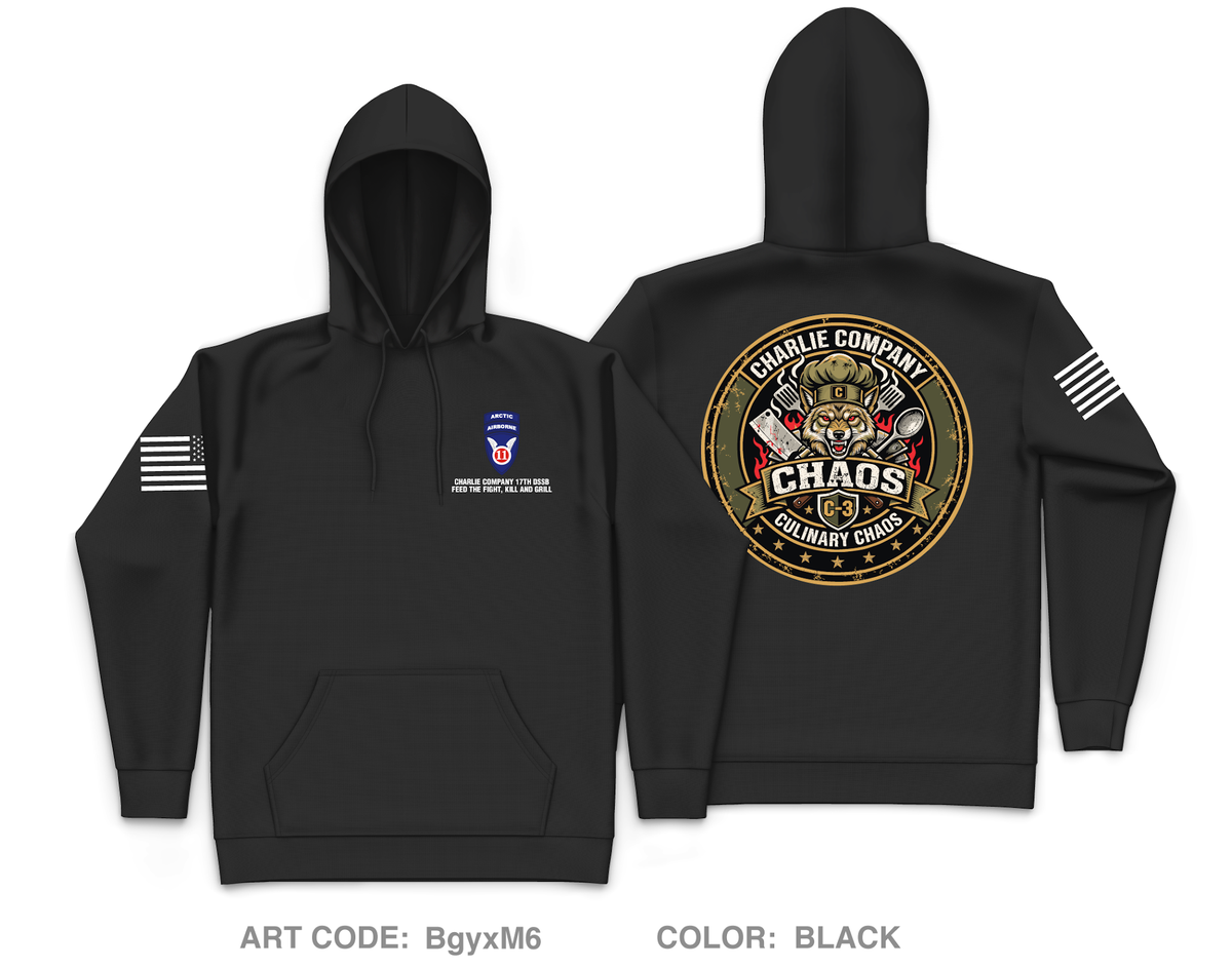 Charlie Company, 17th DSSB Core Men's Hooded Performance Sweatshirt - BgyxM6