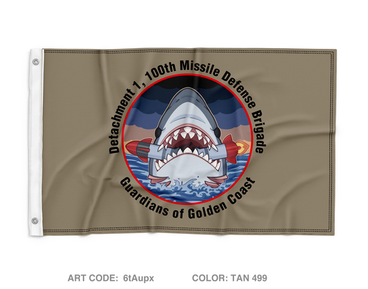 Detachment 1, 100th Missile Defense Brigade Wall Flag - 6tAupx